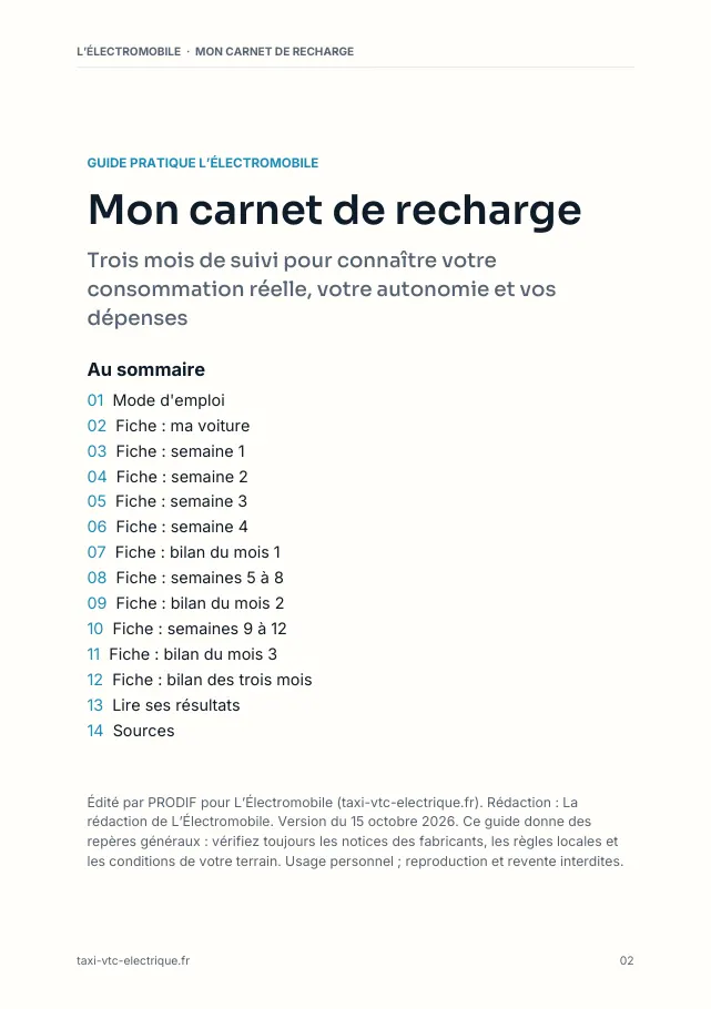 Aperçu de la page 2 de l'ebook Mon carnet de recharge