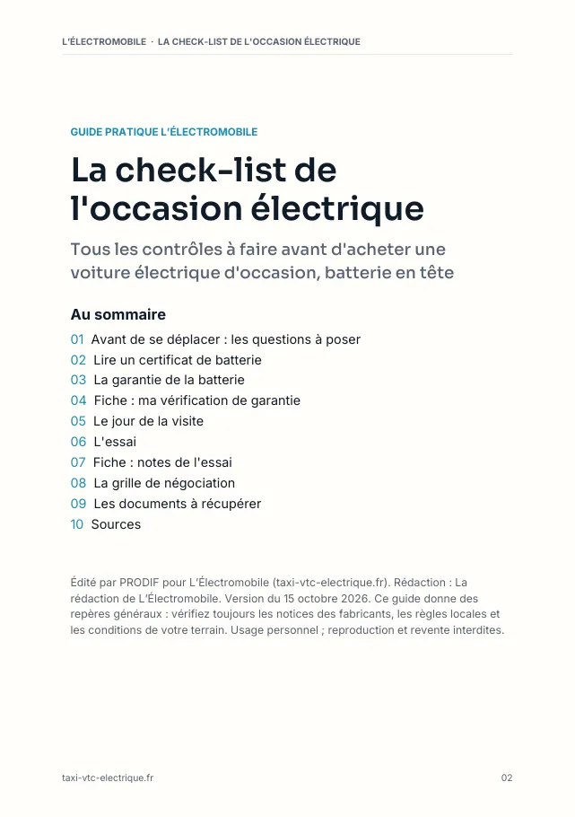 Aperçu de la page 2 de l'ebook La check-list de l'occasion électrique