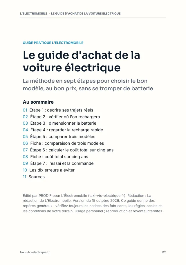 Aperçu de la page 2 de l'ebook Le guide d'achat de la voiture électrique