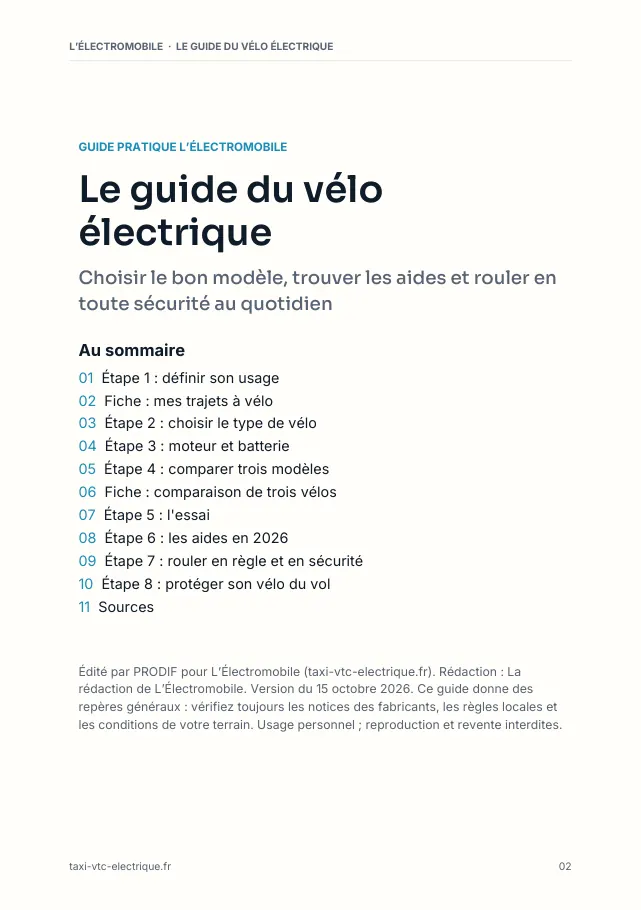 Aperçu de la page 2 de l'ebook Le guide du vélo électrique