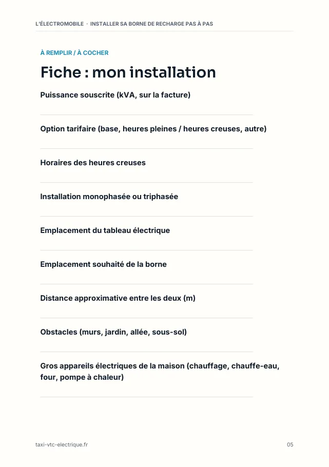 Aperçu de la page 5 de l'ebook Installer sa borne de recharge pas à pas