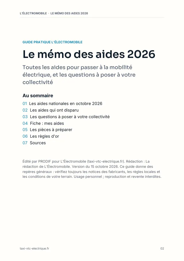 Aperçu de la page 2 de l'ebook Le mémo des aides 2026