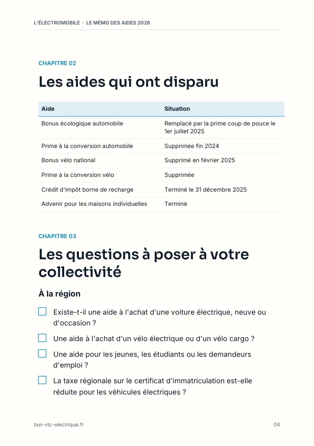 Aperçu de la page 4 de l'ebook Le mémo des aides 2026