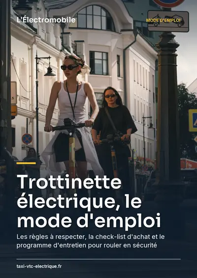 Couverture de l'ebook Trottinette électrique, le mode d'emploi